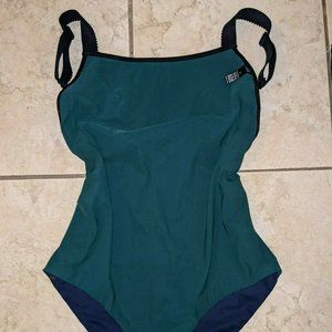 Ward Whillas One Piece Swimsuit Reversible Navy/dark green Size XS